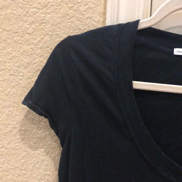 James Perse Black V Neck Tee Sz 2 - Picture 5 of 6